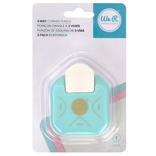 We R Memory Keepers 3 in 1 Punch WE R Banner, Metal Plastic, White We R Memory Keepers 3 in 1 Punch WE R Banner, Metal Plastic, White